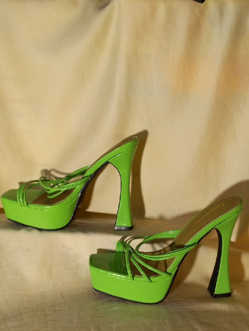 Women’s Bright Green Platform Heel Sandals